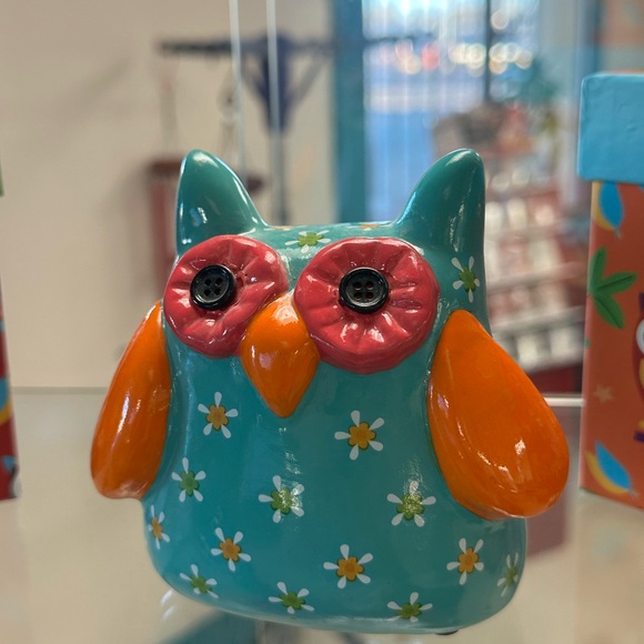 Burton + Burton Other - Burton & Burton whimsical owl ceramic money bank
